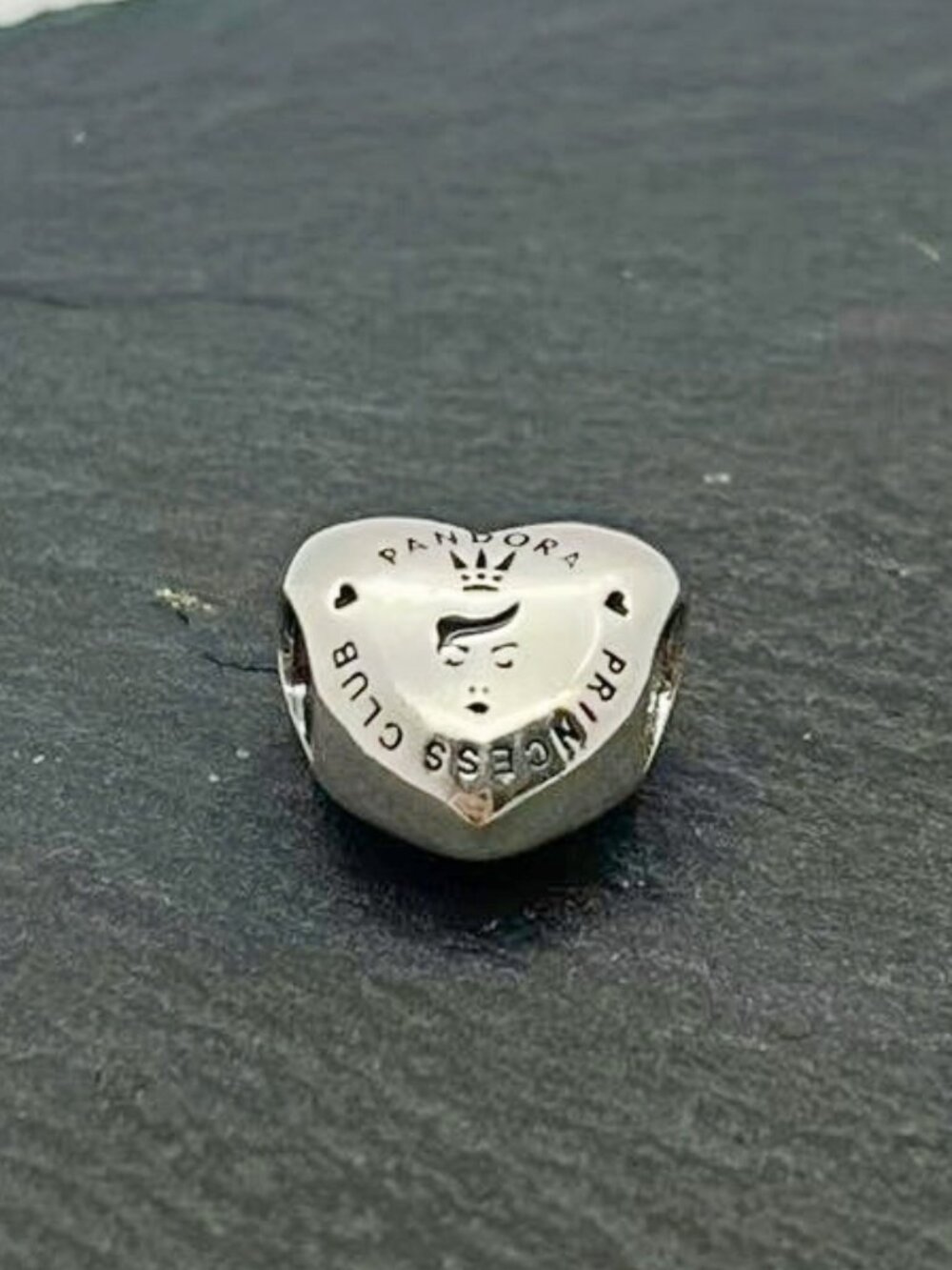 Pandora Princess Club Heart Charm Sterling Silver Jewelry